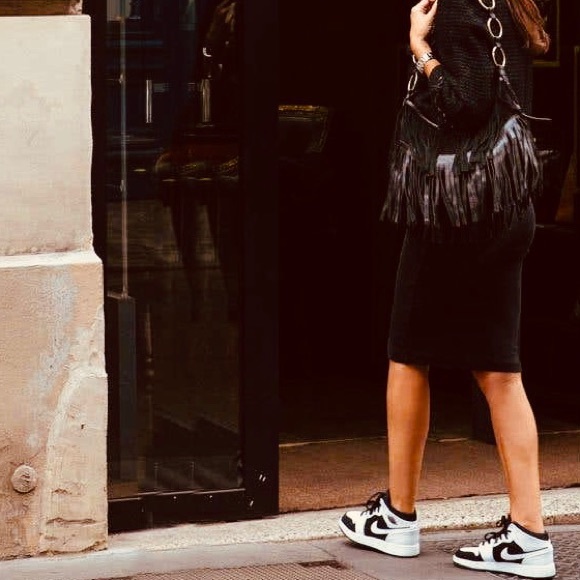 Saint Laurent Bags Yves Saint Laurent Black Suede Fringe Bag Ysl